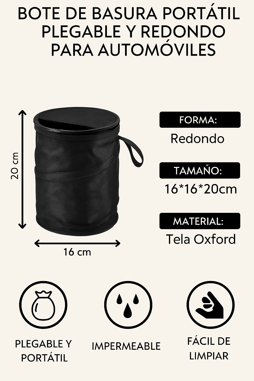 Eco Bote Multiusos – Portátil, Ecológico y Versátil
